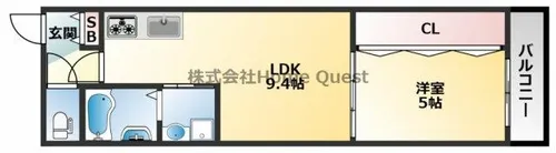 Alivio弥刀【1階】の間取り