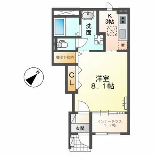 仮)豊山町豊場新栄34-1新築アパート【1階】の間取り