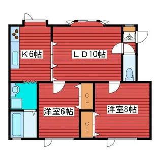 ピースフル西岡【3階】の間取り
