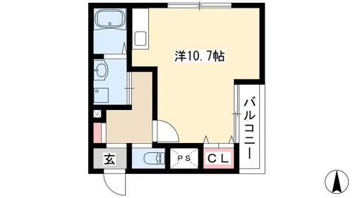 マリアロッソ天神山【4階】の間取り
