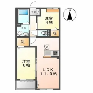 メゾン・リヴェール【1階】の間取り