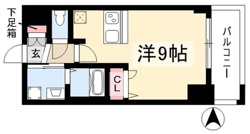 プレサンスSAKAE白川公園【0504号室】の間取り