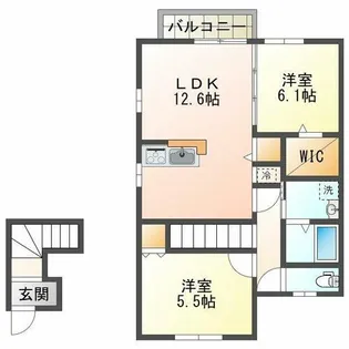 クオーレⅠ【2階】の間取り