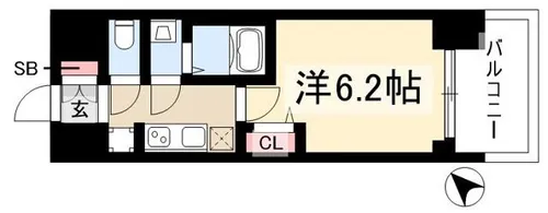 プレサンス ジェネ 上前津【3階】の間取り