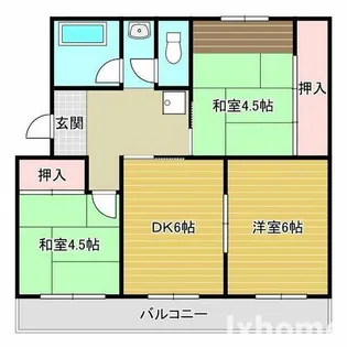 メゾン東茨木【4階】の間取り