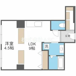 ラクメンビル【406号室】の間取り