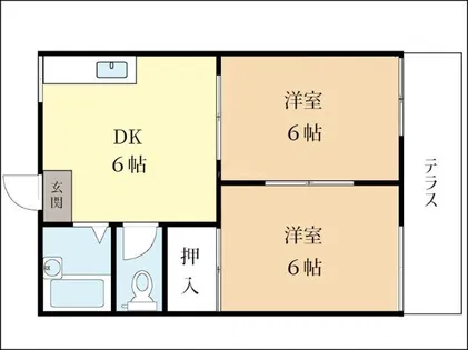 タウニィウエノ B棟【1階】の間取り