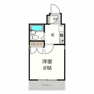 ベルメゾン駒川【5階】の間取り