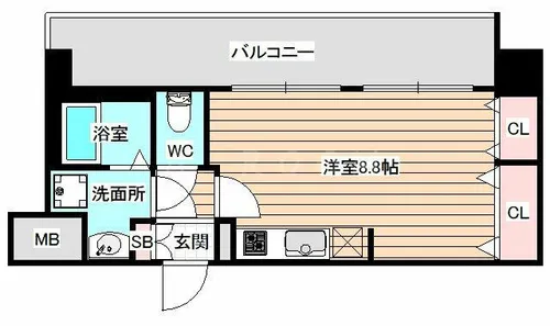 CASSIA福島駅前【8階】の間取り