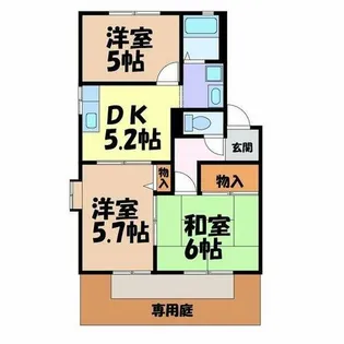 グランデール南山 E棟【1階】の間取り