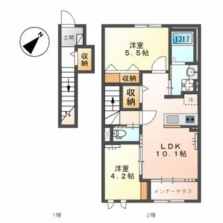 ダイアンサスⅢ【2階】の間取り