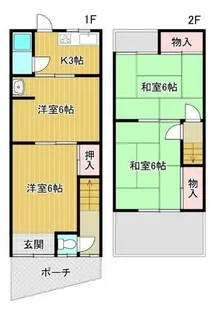 大阪府堺市東区引野町2丁【一戸建】の間取り