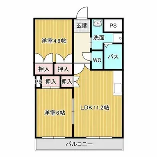 ローズビレッジ【2階】の間取り