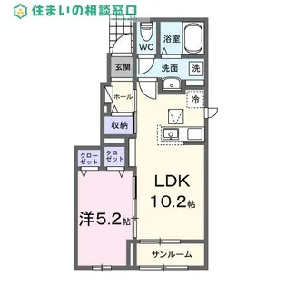 愛知県岡崎市舳越町字本郷【アパート】の間取り