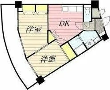 西一ビル【4階】の間取り