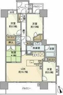 プレミアシティ桜山【8階】の間取り