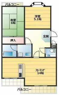 ドミシル並川【1階】の間取り