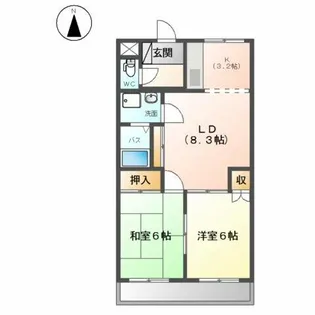 レジデンス花水木【1階】の間取り