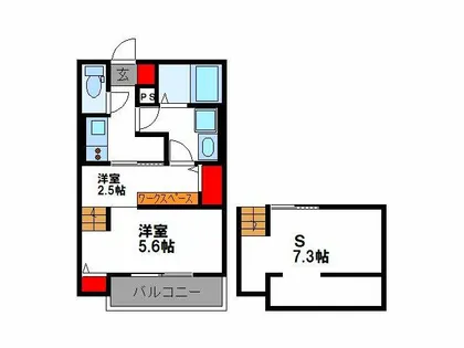 ブランシェ三萩野【1階】の間取り