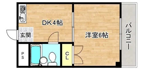 城北・船江マンション【3階】の間取り