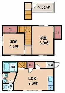 コスモス勝山南【1階】の間取り