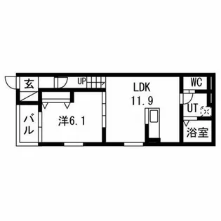 リヴェール神郷【102号室】の間取り