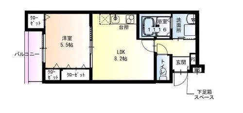 フジパレス岸和田下松Ⅱ番館【1階】の間取り