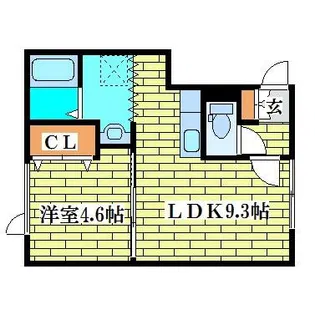 ソシエ南ヶ丘【101号室】の間取り
