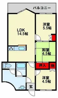 パラシオ高塔【703号室】の間取り