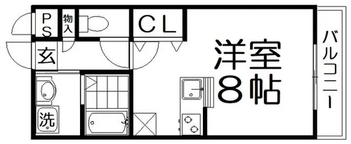 グランシャリオ長尾【4階】の間取り