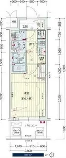プレサンス 梅田北 ディア【6階】の間取り