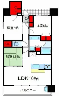 プレサンスロジェ阿倍野昭和町【7階】の間取り