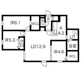 Livease Yamanote(リヴィースヤマノテ)【1階】の間取り