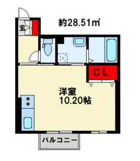 インペリアル大賀Ⅳ【103号室】の間取り