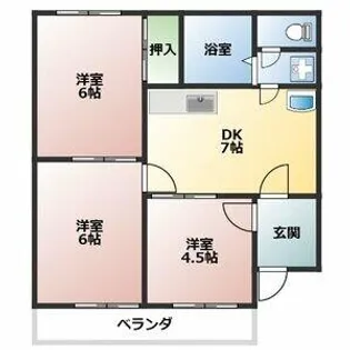 シャンピア馬乗A【206号室】の間取り