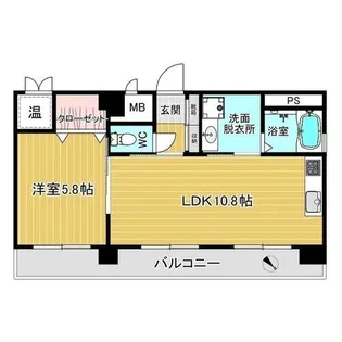 ライオンズマンション警固南【1104号室】の間取り
