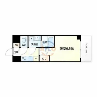 エスリードレジデンス ザ・グラン大阪ノア【5階】の間取り