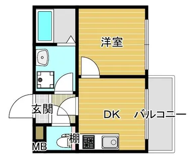 イーズマンションⅠ【2階】の間取り