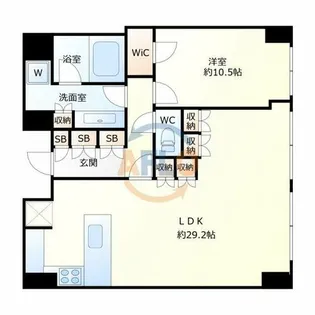 Brillia Tower堂島【45階】の間取り