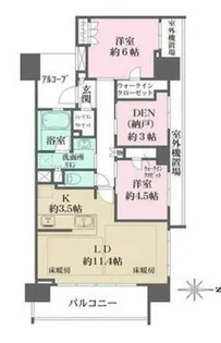 プラウド堀江公園【12階】の間取り