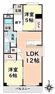 笠東ハイツ【3階】の間取り