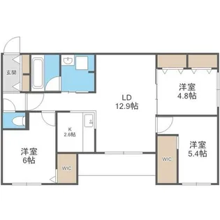 北海道札幌市豊平区月寒東四条8丁目【マンション】の間取り