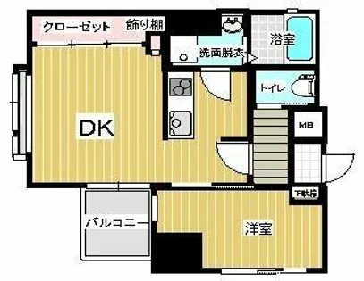 BLANC TOUR HAKATA(ブラントゥーレハカタ)【7階】の間取り