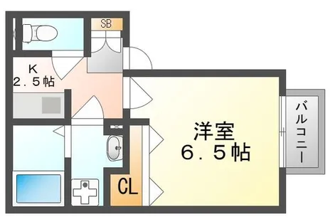パセオ御堂町【2階】の間取り