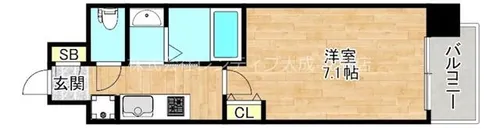 1Kの間取り画像