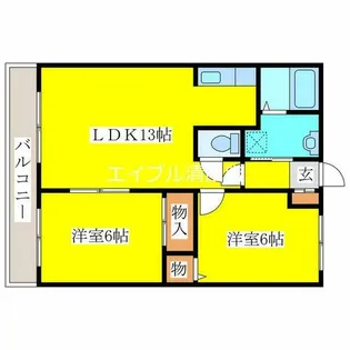 サントピア【4階】の間取り