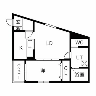 the GARDEN 金山【103号室】の間取り