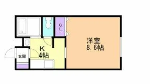 1Kの間取り画像