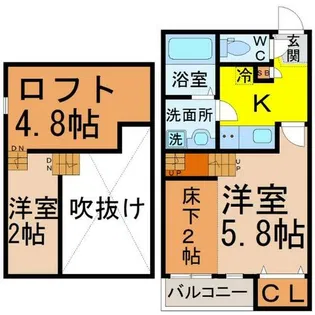 ヴィサージュ新栄【2階】の間取り