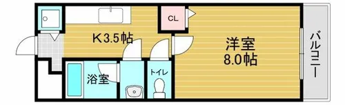 パーシモンフィールド【1階】の間取り